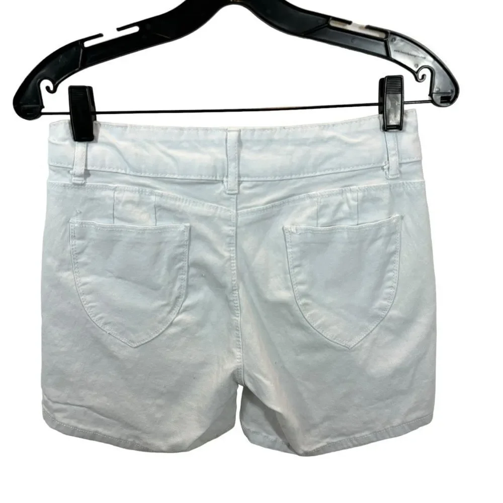 Sabrina Lauren Ladies White Denim Shorts Size 8‎
